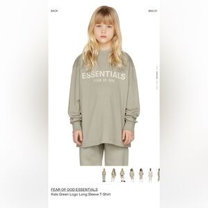 Essentials Fear of God Kids Long sleeves Shirt 2XL